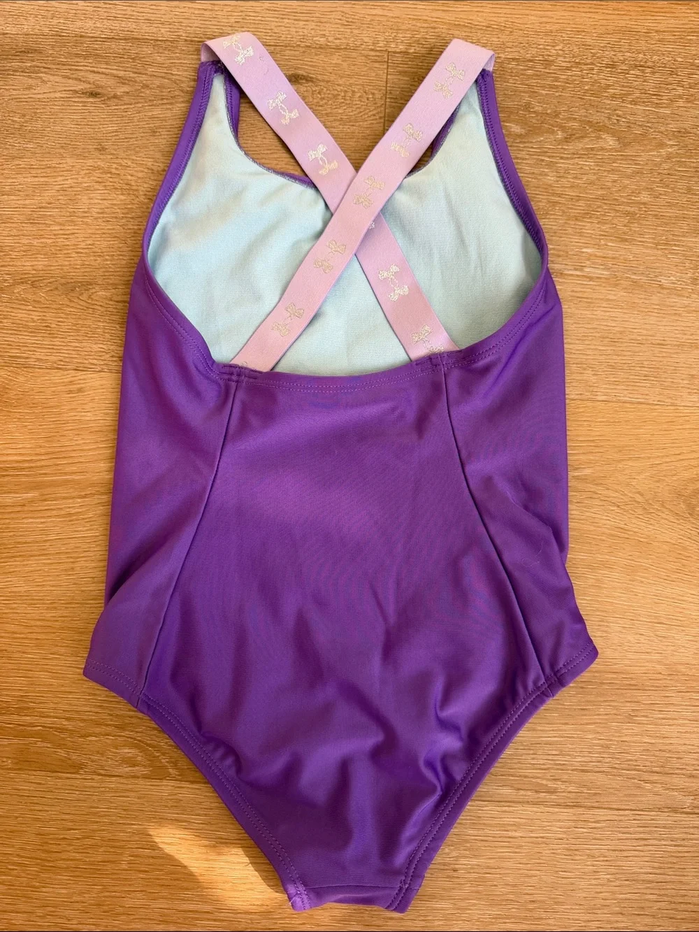 Under Armour Girls Purple One-Piece Swimwear with Light Straps